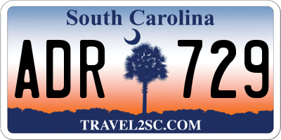 SC license plate ADR729