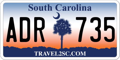 SC license plate ADR735