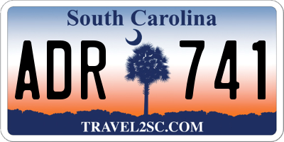SC license plate ADR741