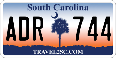 SC license plate ADR744