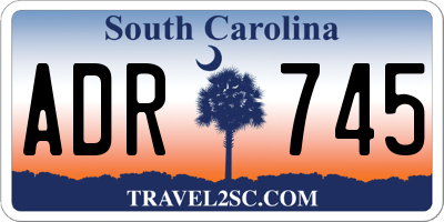 SC license plate ADR745