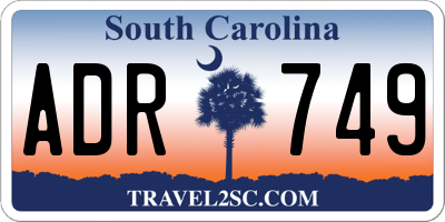 SC license plate ADR749