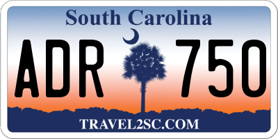 SC license plate ADR750