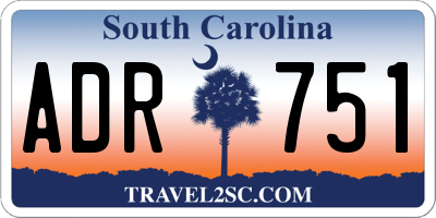 SC license plate ADR751