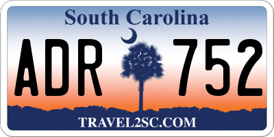SC license plate ADR752