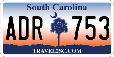 SC license plate ADR753