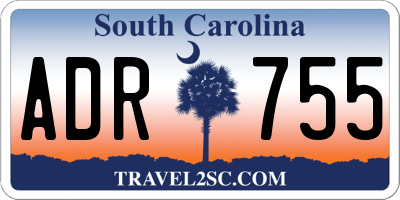 SC license plate ADR755