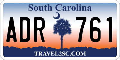 SC license plate ADR761