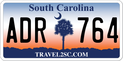 SC license plate ADR764