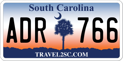 SC license plate ADR766