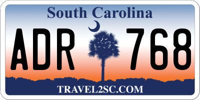 SC license plate ADR768