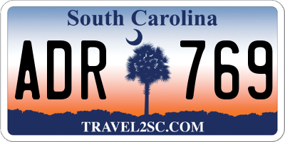 SC license plate ADR769