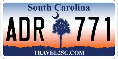 SC license plate ADR771