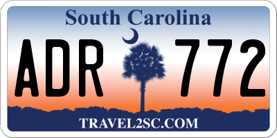 SC license plate ADR772