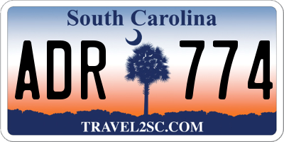 SC license plate ADR774