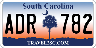 SC license plate ADR782