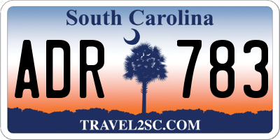 SC license plate ADR783