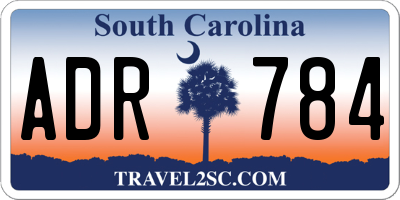 SC license plate ADR784