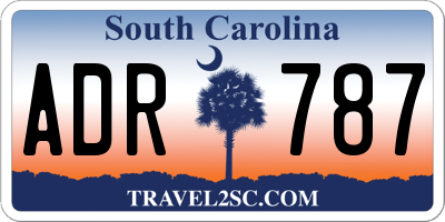 SC license plate ADR787