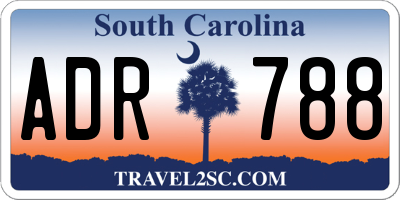SC license plate ADR788