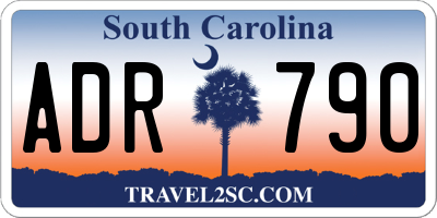 SC license plate ADR790