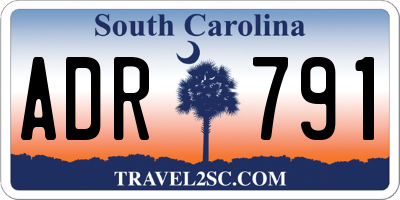 SC license plate ADR791