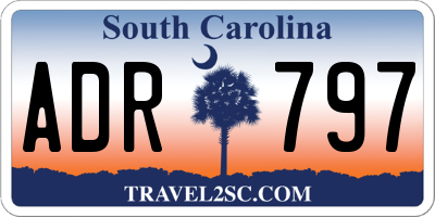 SC license plate ADR797