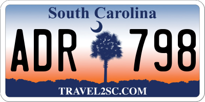 SC license plate ADR798