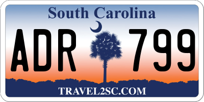SC license plate ADR799
