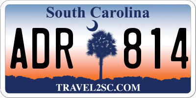 SC license plate ADR814