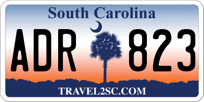 SC license plate ADR823