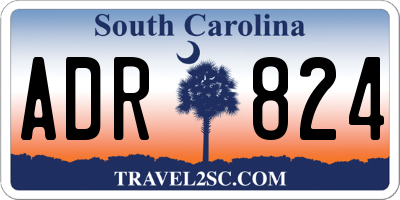 SC license plate ADR824