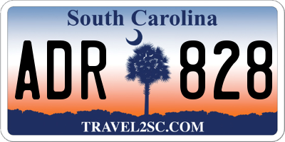 SC license plate ADR828