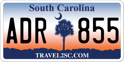 SC license plate ADR855