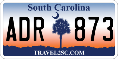 SC license plate ADR873