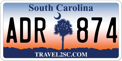 SC license plate ADR874