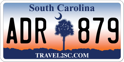 SC license plate ADR879