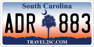 SC license plate ADR883