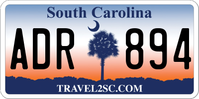 SC license plate ADR894