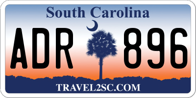 SC license plate ADR896