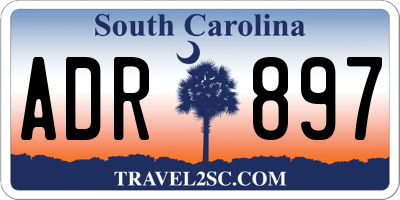 SC license plate ADR897