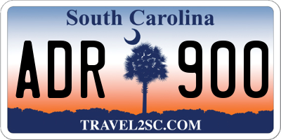 SC license plate ADR900