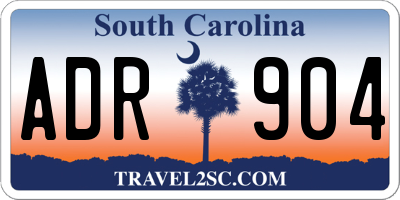 SC license plate ADR904