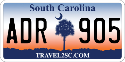 SC license plate ADR905