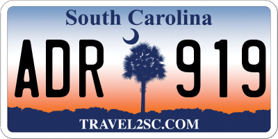 SC license plate ADR919