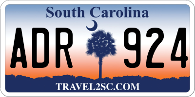 SC license plate ADR924