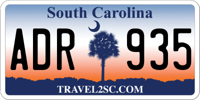 SC license plate ADR935