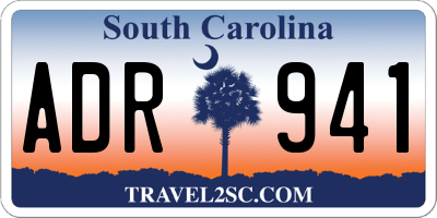 SC license plate ADR941