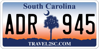 SC license plate ADR945