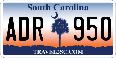 SC license plate ADR950